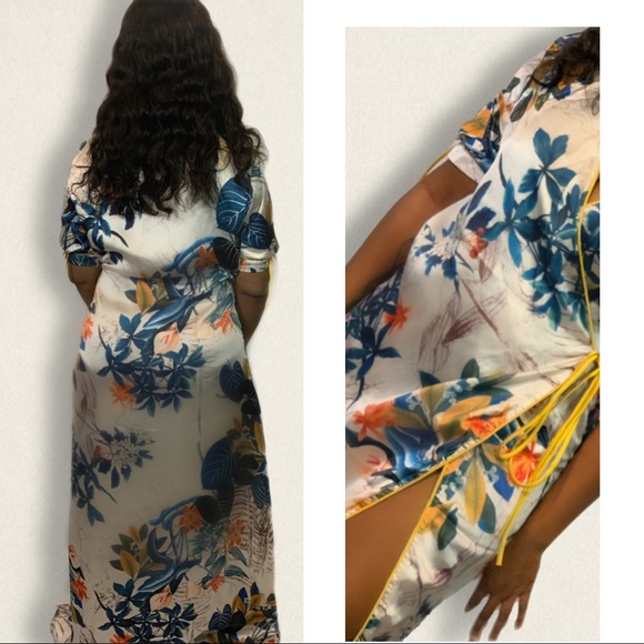 Cream Kimono Robe Dress New!!!  Small only! Sexy! - Picture 3 of 3